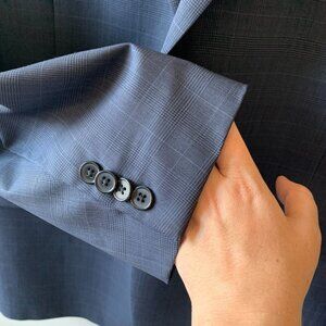 Joseph Abboud Nordstrom Mens Wool Plaid Check 2 Button Sport Coat Blazer Sz 42L‎